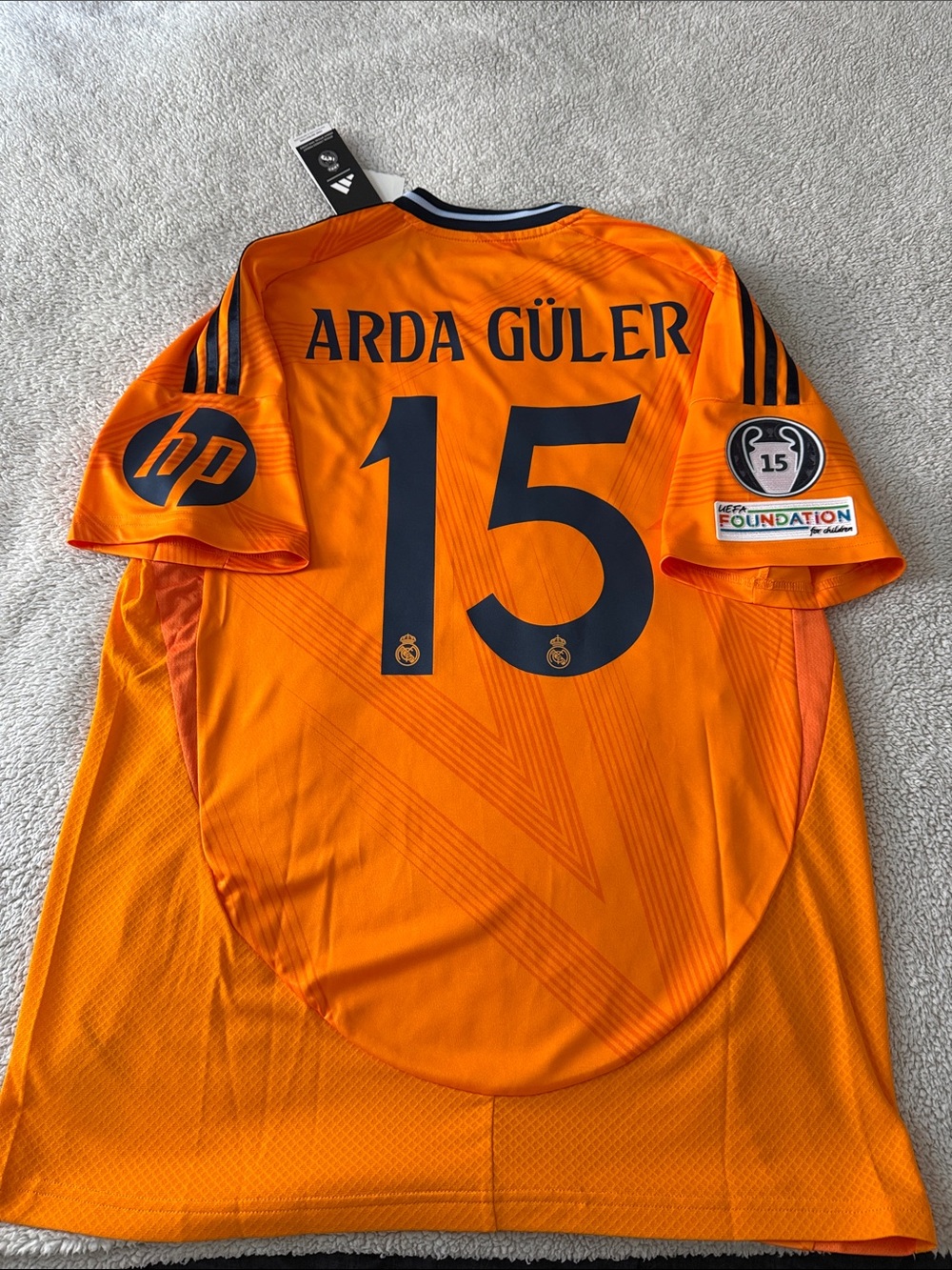 Real Madrid #15 Arda Güler 2024-25 UCL Adidas Third Jersey